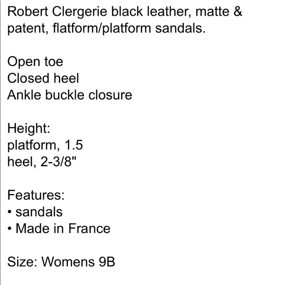 Robert Clergerie black sandals size 39 - Picture 3 of 3